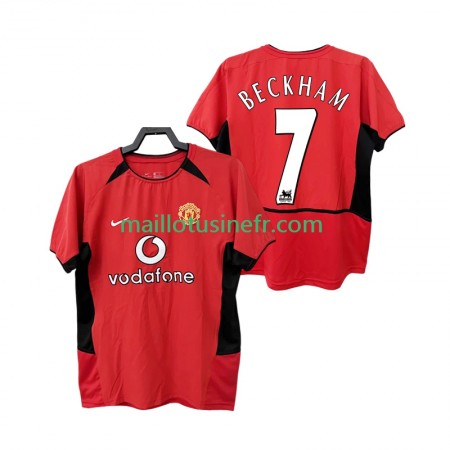 Maillot de Foot Manchester United BECKHAM 7 2004 Domicile Retro 2002